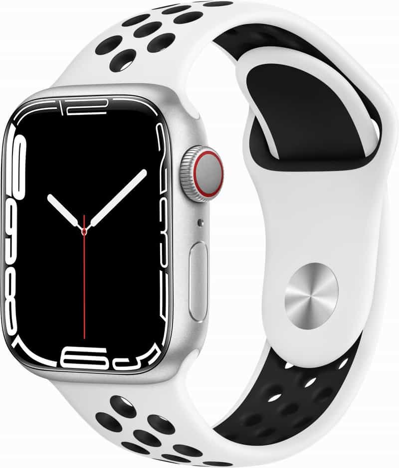 Bracelete Desportiva para Apple Watch 42/44/45mm  M/L Branco/Preto