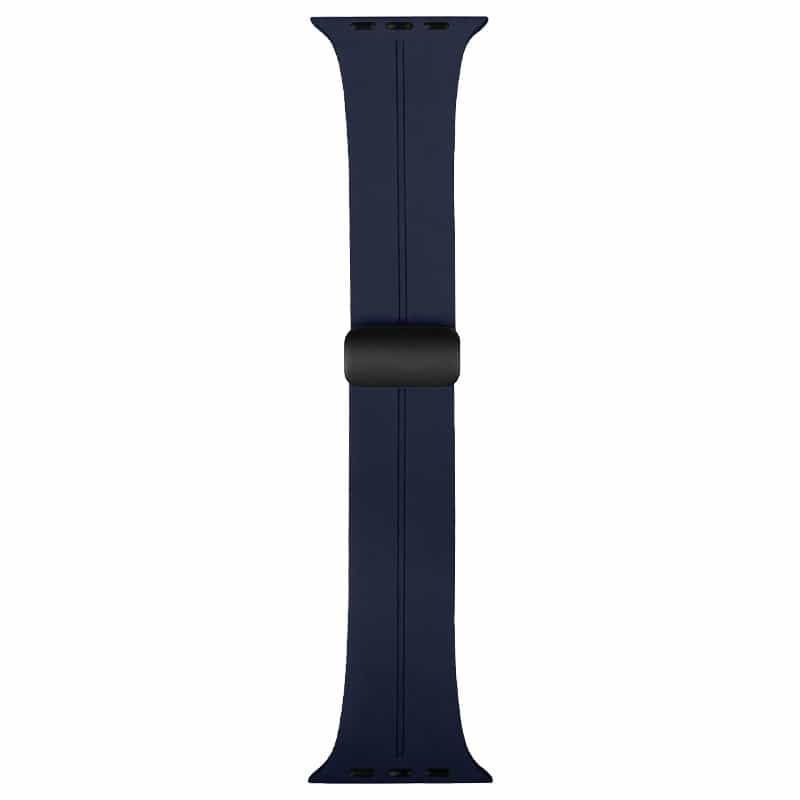 Bracelet Magnétique en Silicone pour Apple Watch 42   49mm Bleu