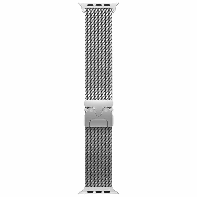 Bracelet Apple Watch Milanais Fermeture Éclair 42   49mm Argenté