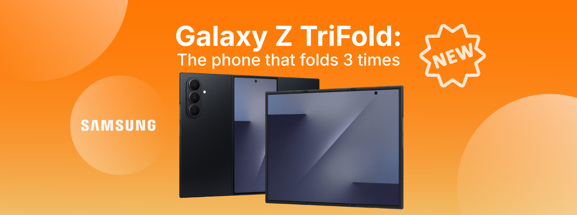 Imagem sobre Samsung Galaxy Z TriFold: o telemóvel com 3 ecrãs