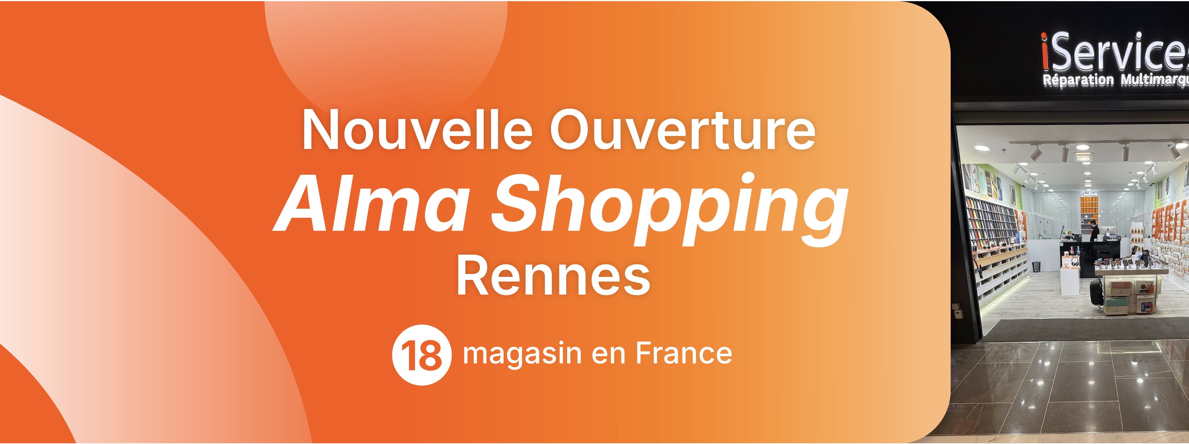 Image sur iServices ouvre un magasin au Alma Shopping, à Rennes