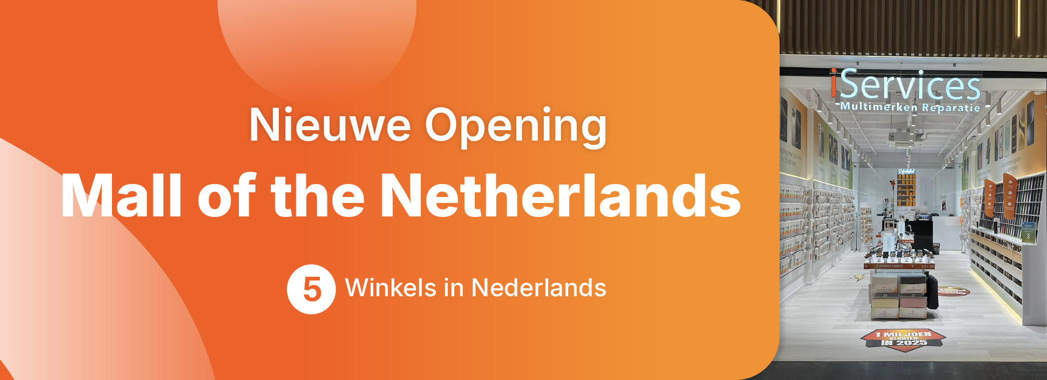 Afbeelding over iServices opent winkel in Mall of the Netherlands