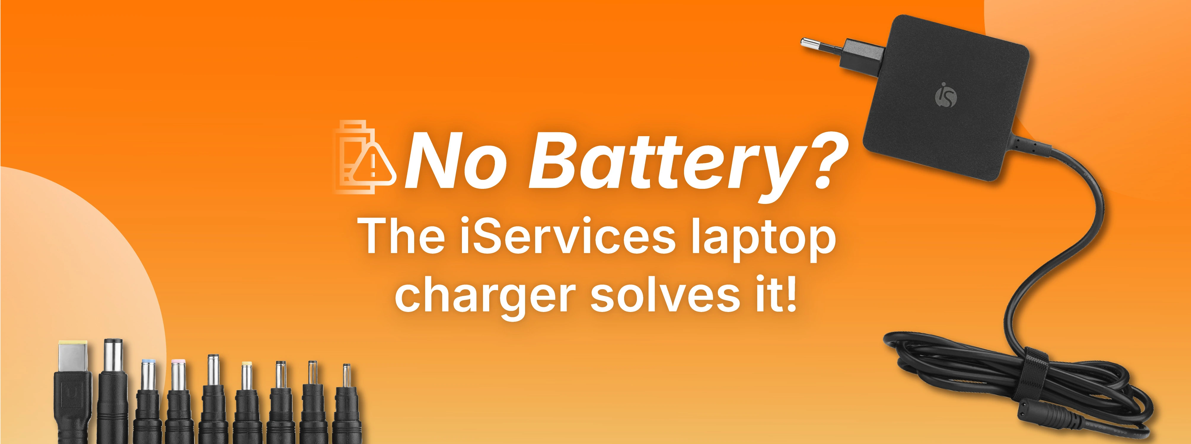 Sem bateria? O Carregador de computador da iServices resolve